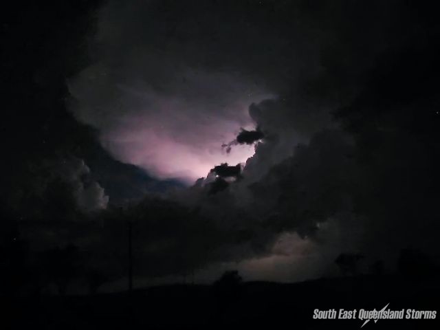 Massive anvil of the storm, near Baan Bah, NSW