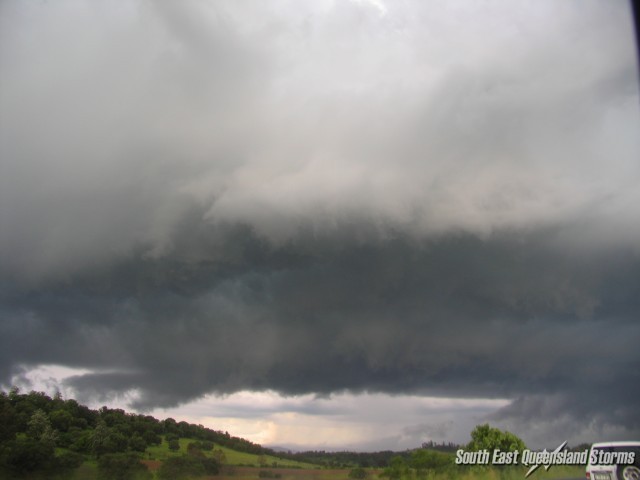 Behind the gust front, west of Marburg