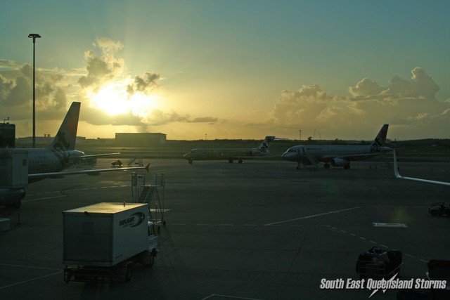 Sunrise over Brisbane Airport