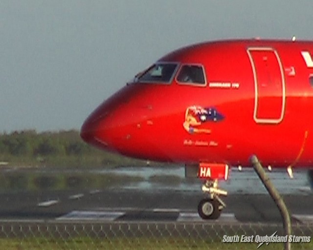 Video stills of VH-ZHA (Virgin Blues new Embraer E-Jet)