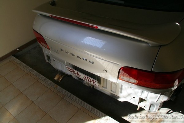 Rear bumper gets the same treatment (The 2" exhaust was put on a few months before this)