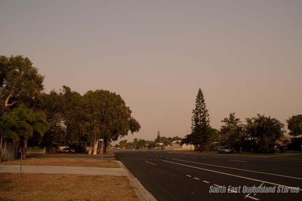 Looking west at the clearing dust. The storm passed through Mackay at 11pm the previous night