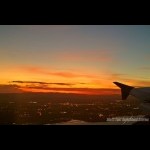 Sunset leaving Brisbane from 2000 feet