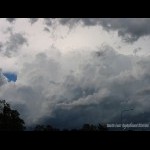 Powerful updrafts to the east