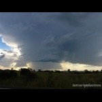 Wall cloud under the storm