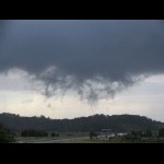 Scud being sucked up into the storm, north of Ballina