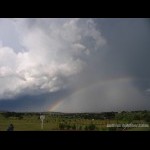 Rainbow and hailshafts east of Marburg