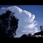 Very powerful updrafts build up the western flank