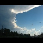 Explosive updrafts on the NW flank