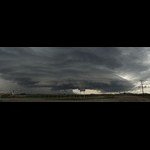 Incredible panorama of the supercell structure that produced 4-5cm hail at Walkerston