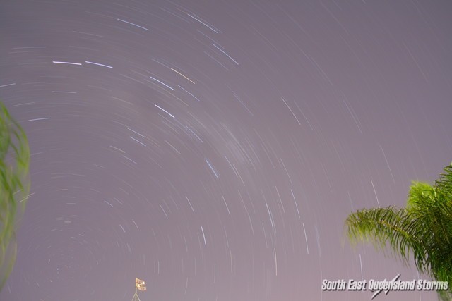 1863 second exposure of startrails over Mackay