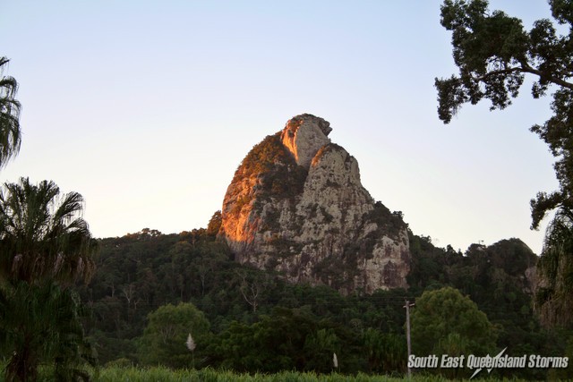 Mountain with sun setting on it near Seaforth.